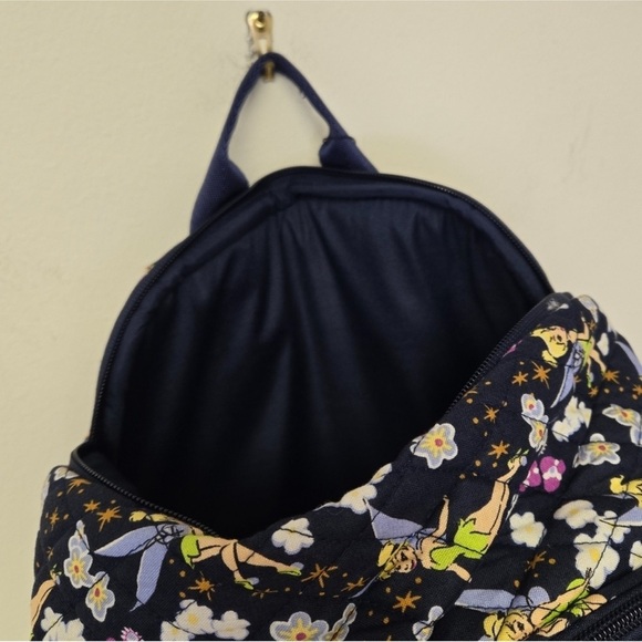NEW Vera Bradley Disney Tinkerbell Essential Large Backpack- Navy Blue - Picture 5 of 9